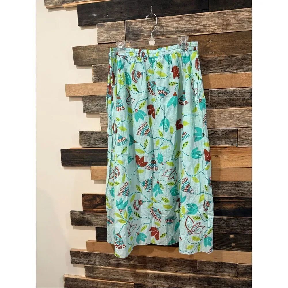 Gudrun Sjoden floral skirt elastic waist size S/M